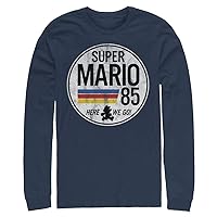 Nintendo Big & Tall Mario is Go Men's Tops Long Sleeve Tee Shirt