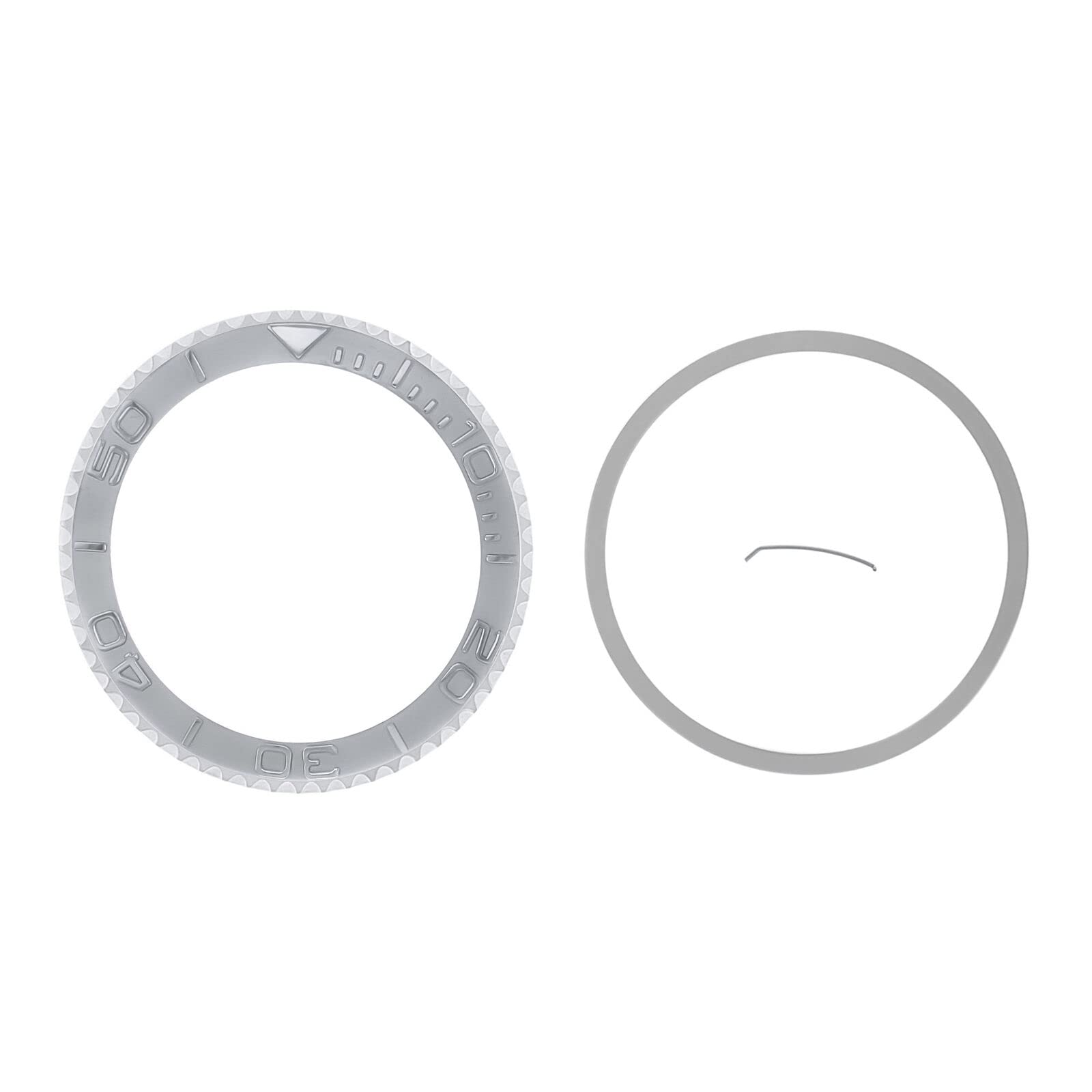 Ewatchparts BEZEL INSERT COMPLETE COMPATIBLE WITH YACHTMASTER 16800 16608 16610 16613 STAINLESS STEEL