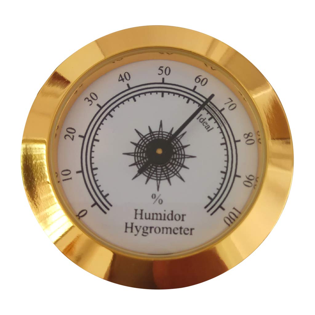 Kamonda Round Analog Hygrometer for Cigar Humidor Guitar Cabinets 50mm Diameter Hygrometer for Cigar Box A#