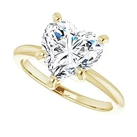 JEWELERYIUM 3 CT Heart Cut Colorless Moissanite Engagement Ring, Wedding/Bridal Ring Set, Halo Style, Solid Sterling Silver, Anniversary Bridal Jewelry, Best Rings for Women