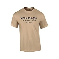 Christian Tee Shirt Work 4 God Retirement Benefits Bl Black