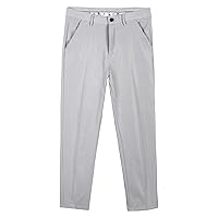 Men's Slim Fit Stretch Pant Summer Casual Tapered Suit Pant Solid Lightweight Comfort Business Trousers