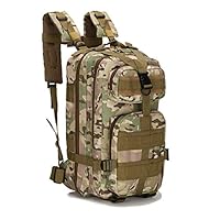 20-30L Unisex Military Tactical Backpack, Men's Trekking Sport Travel Rucksacks, Camping Hiking Fishing Bags (CP CAMO)