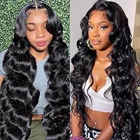2024 NEW Body Wave Hair Wig for Black Women Density Lace Front Wigs for Women Hair Wig With Baby Hair Pre Plucked Brazilian Body Wave Hairline Wig 28 Inch