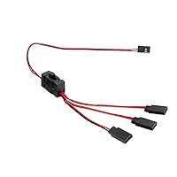 3 in 1 LED Light On/Off Switch Y Wire Cable for SCX10 TRX-4 1/10 RC Crawler Car Spare Part