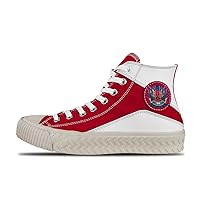 Popular graffiti-02,red Custom high top lace up Non Slip Shock Absorbing Sneakers Sneakers with Fashionable Patterns