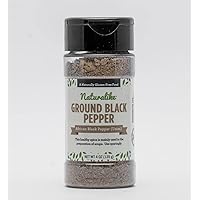 Naturalike Ground African Black Pepper (Uziza) 4oz - Guinea Pepper - Perfect for Chefs and Pepper Shaker Refills - Calorie Free Coarse Ground Black Pepper - 135 grams