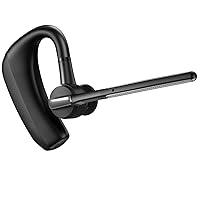 Bluetooth Headset with CVC8.0 Dual Mic Noise Cancelling, Hands-Free Bluetooth Earpiece V5.0 Wireless Headset for iPhone Android Cell Phone Driving Office Business, Clear Chat, Super Comfort