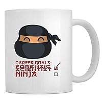 Career Goals Forensic Scientist Ninja Face Mug 11 ounces ceramic