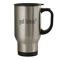 got lutein? - 14oz Stainless Steel Travel Mug, Silver