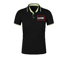 Personalized Men Polo Shirts Customized Casual Slim Fit Collar Shirt Work Shirt