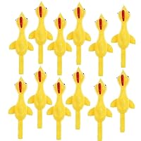 12 PCS Slingshot Chicken Sticky Funny Rubber Chickens Toy Easter Chicks Turkey Toys Gifts for Kids