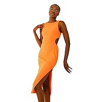 Dippin' Daisy's Ivy Midi Dress for Women and Girls Unlined High Neck Open Back Side Cut Outs Design for Womens