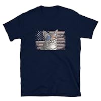 Egyptian Mau Cat July 4th Retro USA American Flag T-Shirt