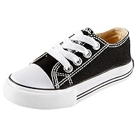 Boys and Girl Low Top Canvas Kids Lace up Sneakers