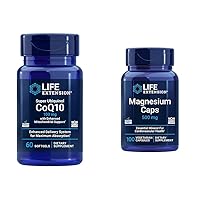 Super Ubiquinol CoQ10 with Enhanced Mitochondrial Support, ubiquinol CoQ10 & Magnesium Caps, 500 mg, Magnesium Oxide, Citrate, Succinate, Heart Health