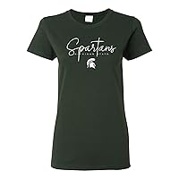 NCAA Thin Script, Team Color Womens T Shirt, College, University