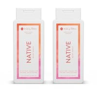 Native Body Wash for Men & Women, Seasonal | Sulfate Free, Paraben Free, Dye Free, with Naturally Derived Clean Ingredients Leaving Skin Soft and Hydrating, Fresh Peach Cupcake 18 oz - 2 Pk