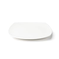 FOUNDATION Porcelain Coupe Plate, Square, 8.5 Inch, Set of 12, White