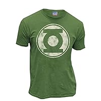 Junk Food Green Lantern Kelly Green Distressed Logo Mens T-Shirt Tee