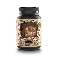 Earth Fed Muscle Friends with Benefits Chocolate Peanut Butter Truly Grass Fed Whey Protein Isolate | 2lb GMO-Free, Sugar Free, Soy Free, Gluten Free. Aid Muscle Recovery, Keto.