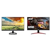 acer 23.8” Full HD 1920 x 1080 IPS Zero Frame Home Office Computer Monitor - Low Blue Light & Nitro KG241Y Sbiip 23.8” Full HD VA Gaming Monitor | AMD FreeSync Premium Technology | 165Hz Refresh Rate