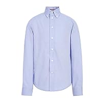 Tommy Hilfiger Long Sleeve Pinpoint Boys Oxford Collar Shirt, Kids School Uniform Clothes