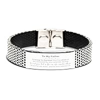 Father Gift Stainless Steel Bracelet, Father, Be strong! Be fearless!. Bible Verse Gifts for Father, Men or Women on Birthday Christmas. Gifts for Father