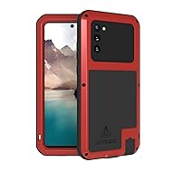 LOVE MEI Samsung Galaxy Note 20 Case, Aluminum Metal Outdoor Shockproof Military Heavy Duty Sturdy Protector Cover Hard Case for Samsung Galaxy Note 20 (Note 20, Red)