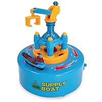 Rotating Boat Music Box Cake Topper with Melody It's a Small World for Birthdays and Other Occasions, for Home or Office Decor