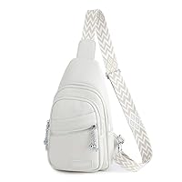 IAGOM Fashion Vegan Leather Sling Backpack, Multi Pockets Crossbody Bag, Simple Chest Bag Fanny Pack For Outdoor Travel Sport