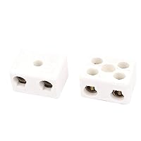 New Lon0167 2PCS Cable Featured Connector 2 Position reliable efficacy 2 Row Ceramic Terminal Block 220V 30A(id:c23 d5 88 b00)