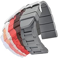 ALPINE Sporty Premium Silicone Adjustable Watch Band - Replacement Rubber Watch Bands for Women & Men - Multi-purpose Waterproof Watch Straps - Compatible with Regular & Smart Watch Bands