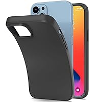 CoverON Designed for Apple iPhone 15 Case, Minimal Lightweight Slim TPU Rubber Flexible Skin Cover Thin Protective Silicone Sleeve Compitable with iPhone 15 (6.1) Phone Case Black