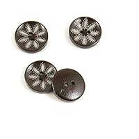 Price per 5 Pieces Sewing Sew On Buttons AD1 Flowers Black for clothes in bulk wood Fasteners Knopfe