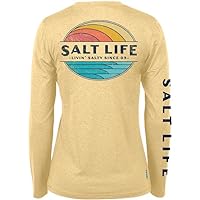 Salt Life Girls' Vintage Rays Classic Fit Youth Long Sleeve Performance Tee