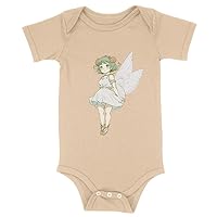 Fairy Design Baby Jersey Onesie - Art Print Baby Bodysuit - Fairy Baby One-Piece