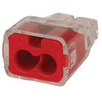 Ideal Industries Ideal 30-1032 Push in Connector,2 Port,red,pk 100, Color