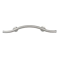 30-inch Designer Maverick Double Arched Curved/Wave Bathroom Shower Grab Bar, Satin