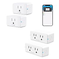 Smart Plug, WiFi Bluetooth Outlets 2 Pack Work with Alexa and Google Assistant Bundle with Govee Dual Smart Plug 2 Pack, 15A WiFi Bluetooth Outlet, Work with Alexa and Google Assistant, 2-in-1