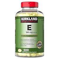 Kirkland Signature Vitamin E 400 IU, 500 Softgels (Pack of 2) (Total of 1000 Softgels)