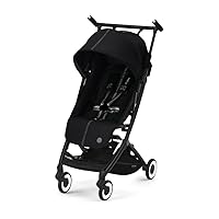 CYBEX Libelle 2 Ultra Compact and Lightweight Baby Pockit Travel Stroller with UPF 50+ Sun Canopy for Babies and Toddlers - Carry-On Luggage Compliant - Compatible with CYBEX Car Seats,Moon Black