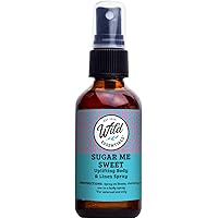 Wild Essentials Sugar Me Sweet All Natural Spray, 2 Ounce, 60ml, Perfume, Uplifting, Mood Boosting, Cotton Candy, 100% Essential Oils and Organic Witch Hazel, Aromatherapy, Room, Linen, Body Spray
