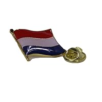 Netherlands Holland Country Flag Small Metal Lapel Pin Badge 3/4 X 3/4 Inches ... New