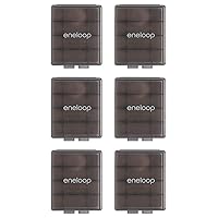 Eneloop Panasonic BQ-CASEK6SA pro Battery Storage Cases with 4AA or 5AAA Battery Capacity, Obsidian Gray (Pack of 6)