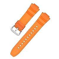 Silicone Watch Band for 16mm MCW-100H 110H W-S220 HDD-S100 Sport Diving Waterproof Rubber Strap Replacement Watchbands (Color : 7)