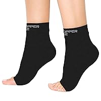 Copper Joe Ankle Compression Sleeve for Plantar Fasciitis - Ankle Brace for Injury Recovery, Joint Pain and Foot Swelling - Plantar Fasciitis Socks for Ankle Support (Large)