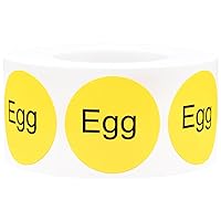 Yellow with Black Egg Circle Dot Adhesive Stickers, 1 Inch Round Labels, 500 Total Stickers