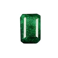 GEMHUB Genuine Green Emerald Approx 3.85 Carat - Egl Certified Emerald Cut Green Emerald Multi Use Loose Gemstone B-7556
