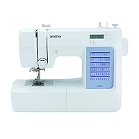 Brother CS5055 Computerized Sewing Machine, 60 Built-in Stitches, LCD Display, 7 Included Feet, White